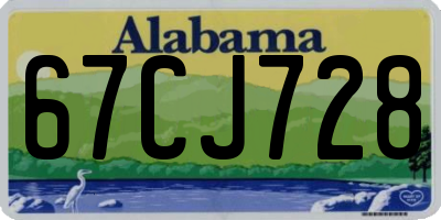 AL license plate 67CJ728