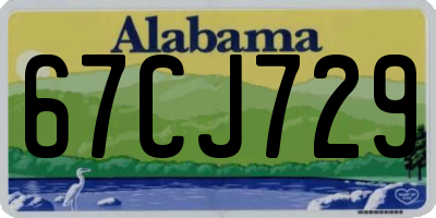 AL license plate 67CJ729