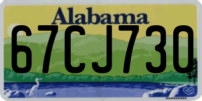 AL license plate 67CJ730