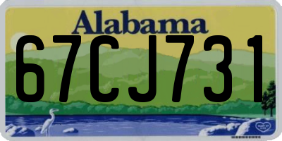 AL license plate 67CJ731