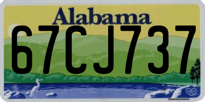 AL license plate 67CJ737