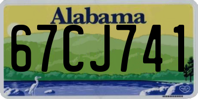 AL license plate 67CJ741