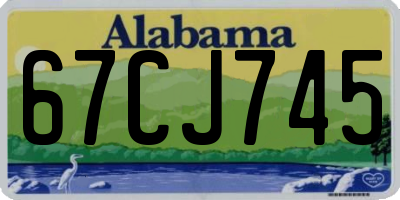 AL license plate 67CJ745