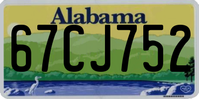 AL license plate 67CJ752