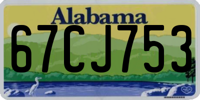 AL license plate 67CJ753