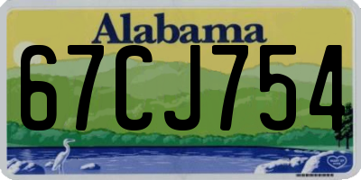 AL license plate 67CJ754