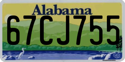 AL license plate 67CJ755