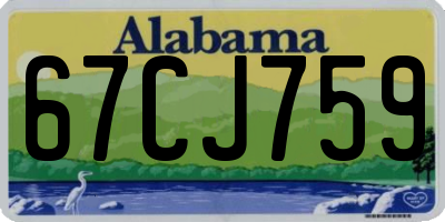 AL license plate 67CJ759