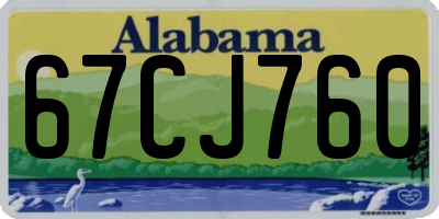 AL license plate 67CJ760