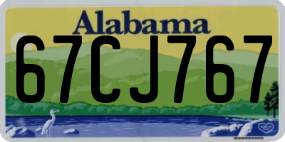 AL license plate 67CJ767