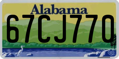 AL license plate 67CJ770