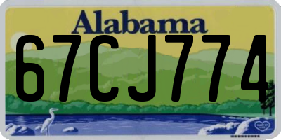 AL license plate 67CJ774