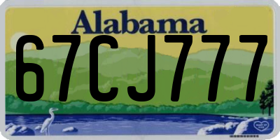 AL license plate 67CJ777