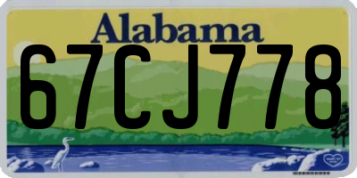 AL license plate 67CJ778