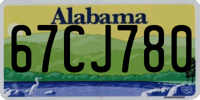 AL license plate 67CJ780