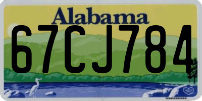 AL license plate 67CJ784
