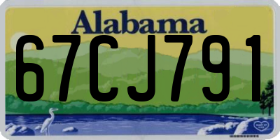 AL license plate 67CJ791
