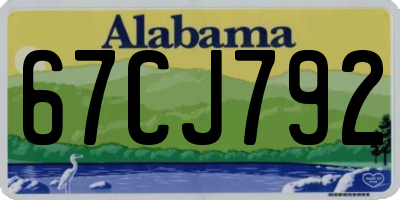 AL license plate 67CJ792