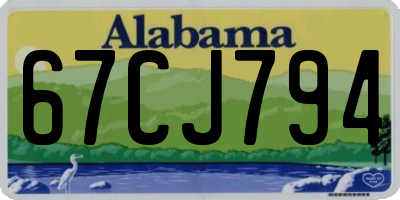 AL license plate 67CJ794