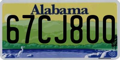 AL license plate 67CJ800