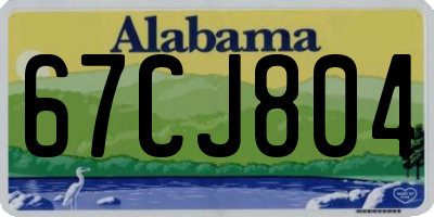 AL license plate 67CJ804