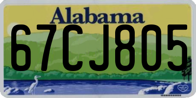 AL license plate 67CJ805