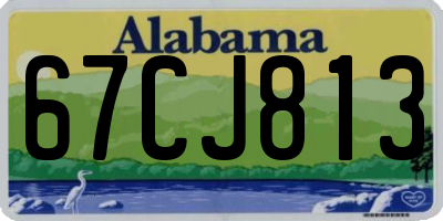 AL license plate 67CJ813