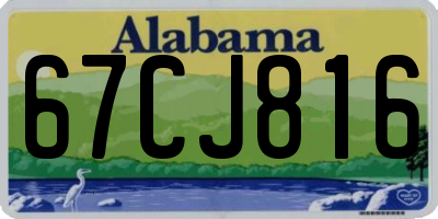 AL license plate 67CJ816