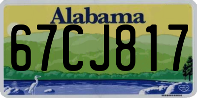 AL license plate 67CJ817