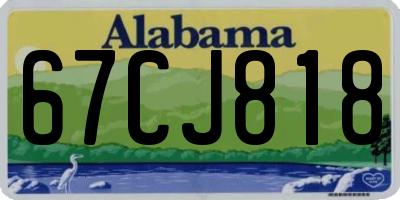 AL license plate 67CJ818