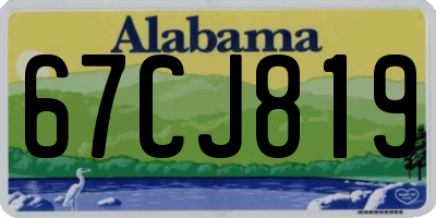 AL license plate 67CJ819
