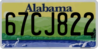 AL license plate 67CJ822