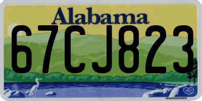AL license plate 67CJ823