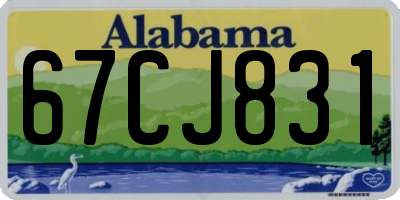 AL license plate 67CJ831