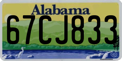 AL license plate 67CJ833