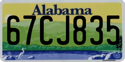 AL license plate 67CJ835