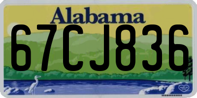 AL license plate 67CJ836