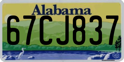 AL license plate 67CJ837