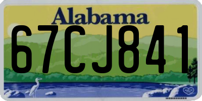 AL license plate 67CJ841