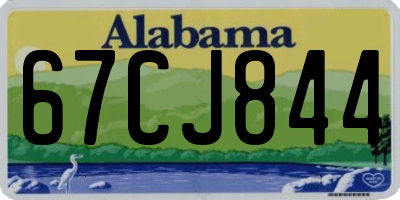 AL license plate 67CJ844