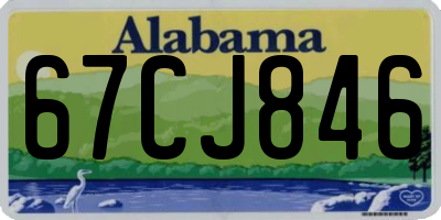 AL license plate 67CJ846