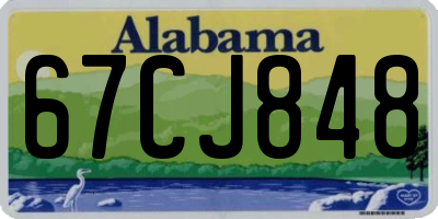 AL license plate 67CJ848