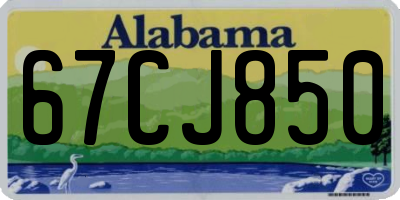 AL license plate 67CJ850