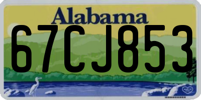 AL license plate 67CJ853