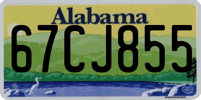 AL license plate 67CJ855