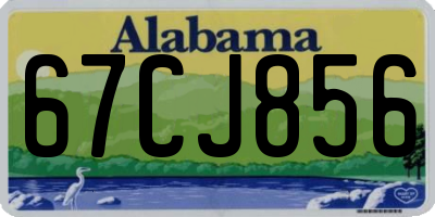AL license plate 67CJ856