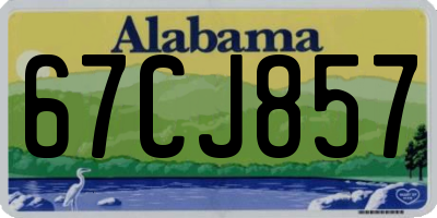 AL license plate 67CJ857