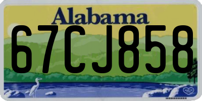AL license plate 67CJ858