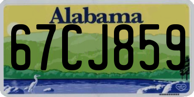 AL license plate 67CJ859