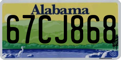 AL license plate 67CJ868